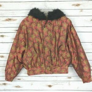 Vintage SKEA Ski Winter Jacket Women's Size 10 w/ Hood Medium